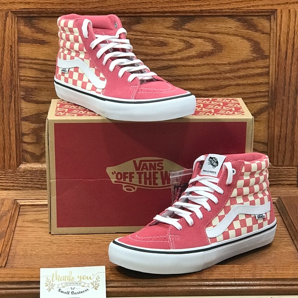 Vans Sk8 Hi Pro Checkerboard Desert Shoes - Picture 1 of 8